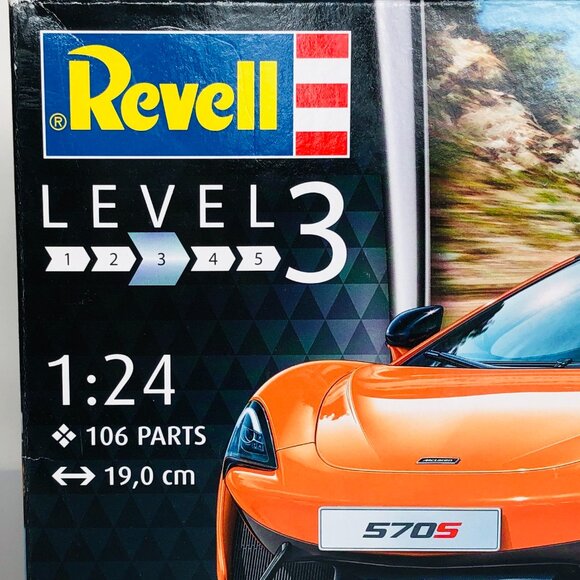 Revell Mclaren 570s Model Set -106-piece (Plastic) New in Box Made in Poland - Picture 14 of 16